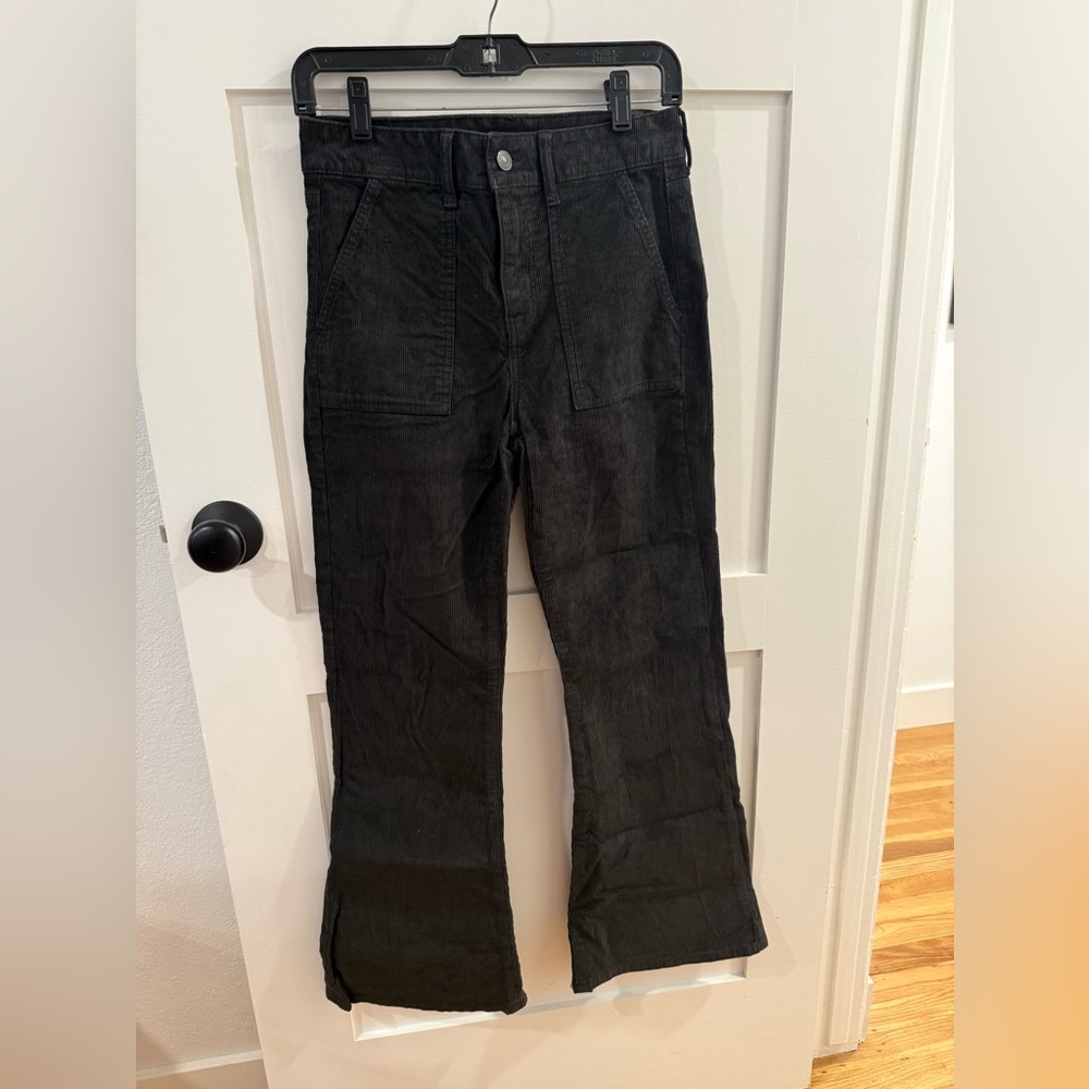 American Eagle Corduroy Flare Black Pants